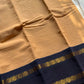 Sungudi Cotton Saree - Tan Beige & Black