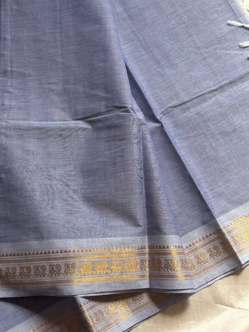 Minimal Border Edit - Pastel Purple Kanchi Cotton Saree