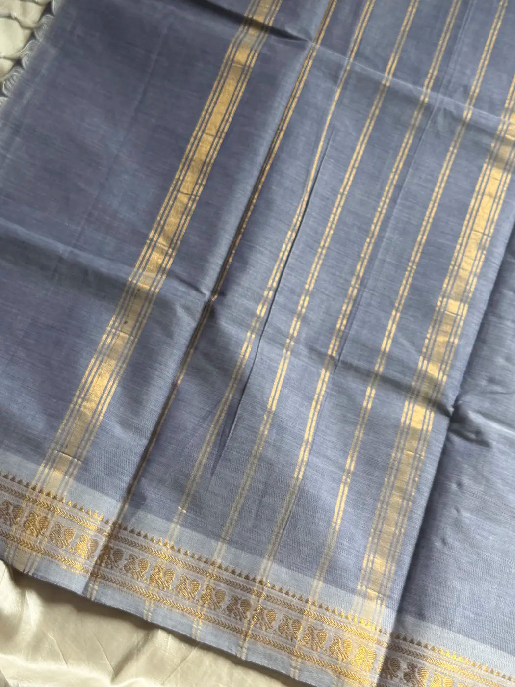 Minimal Border Edit - Pastel Purple Kanchi Cotton Saree