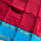 Sungudi Cotton Saree - Red & blue
