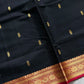 Vegan Silk Saree – Black | Handloom Art Silk