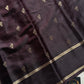 Crepe Silk Saree – Coffee brown