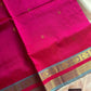 Pink Pure Handloom Kanchi Silk-Cotton Saree with Rich Zari & Blouse – Pattu Nool Edit by House of Thansha