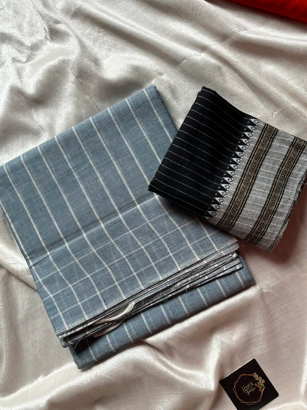 Subtle Weaves | Grey Chettinadu Cotton Saree