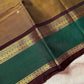 Throne Edit – Olive Brown 120 Counts Mercerised Kanchi Cotton Saree