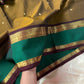 Throne Edit – Olive Brown 120 Counts Mercerised Kanchi Cotton Saree