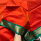 Throne Edit – Orange 120 Counts Mercerised Chettinadu Cotton Saree