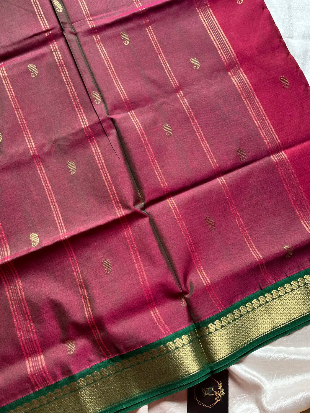 Throne Edit – Magenta Pink 120 Counts Mercerised Chettinadu Cotton Saree