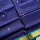 Throne Edit – Blue 120 Counts Mercerised Chettinadu Cotton Saree