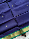 Throne Edit – Blue 120 Counts Mercerised Chettinadu Cotton Saree