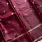 Crepe Silk Saree – Deep Wine