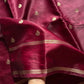 Crepe Silk Saree – Deep Wine