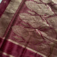 Crepe Silk Saree – Deep Wine