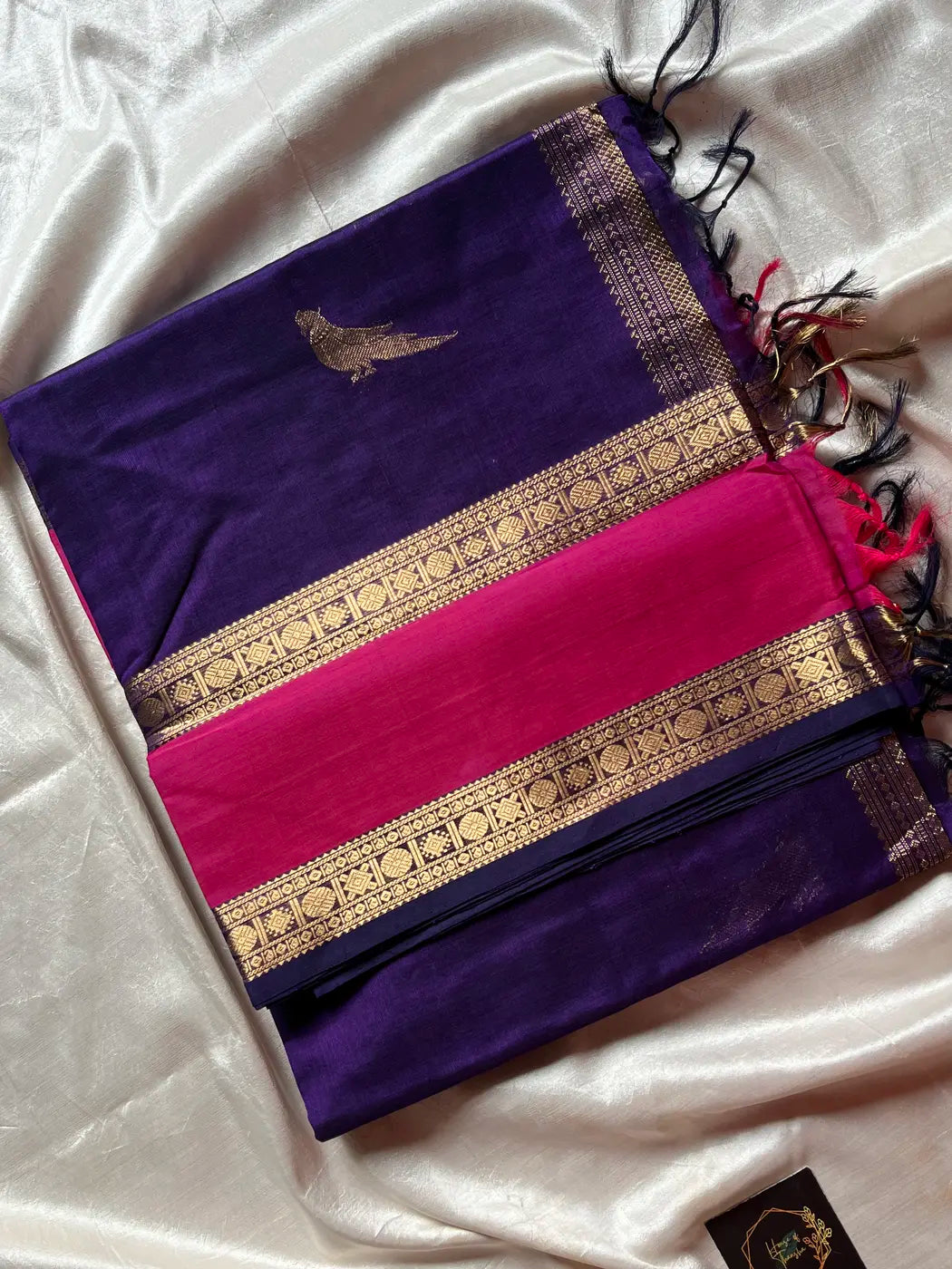 Pattu Nool Edit | Kanchi Silkcotton saree - Blue