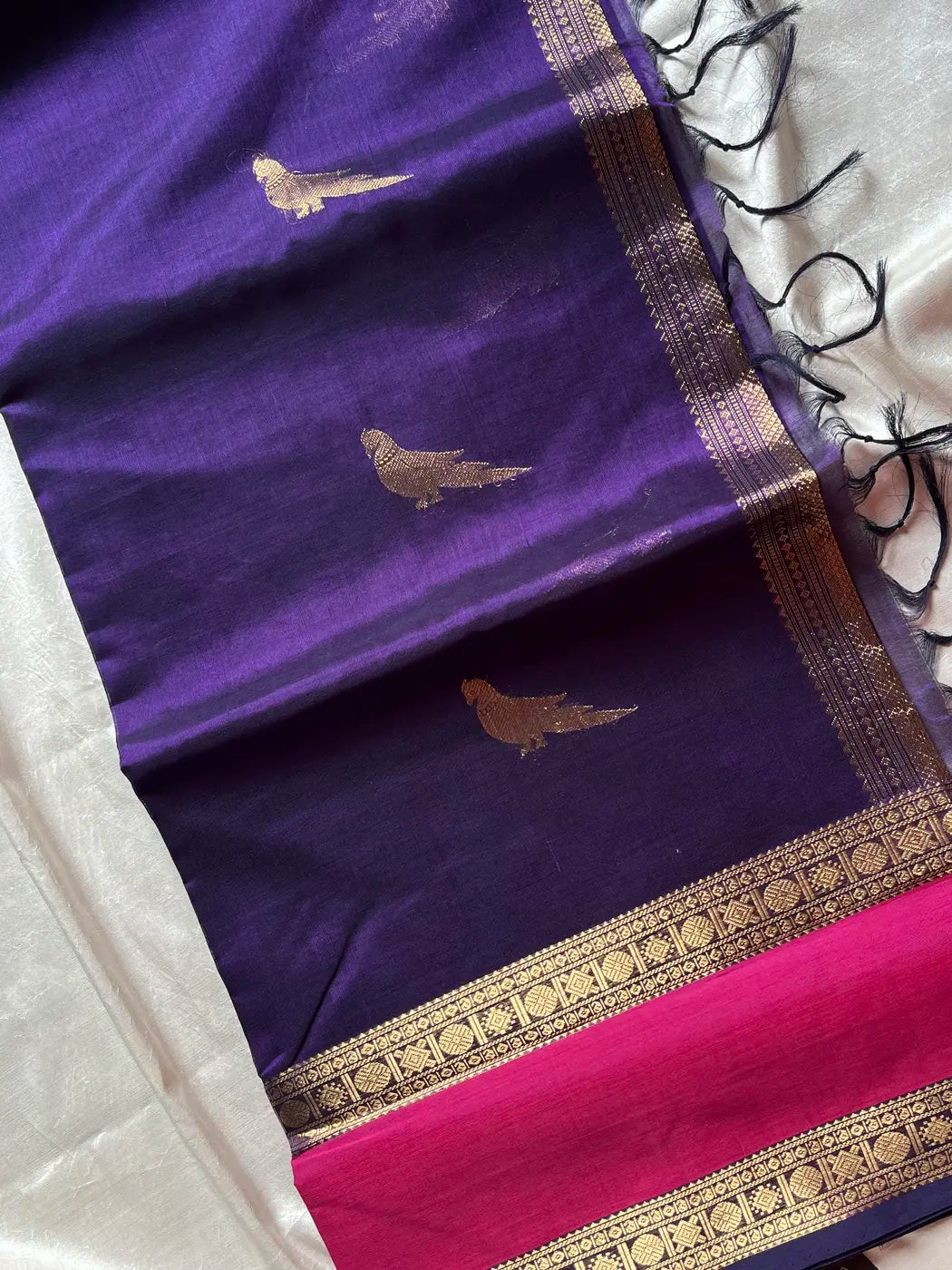 Pattu Nool Edit | Kanchi Silkcotton saree - Blue