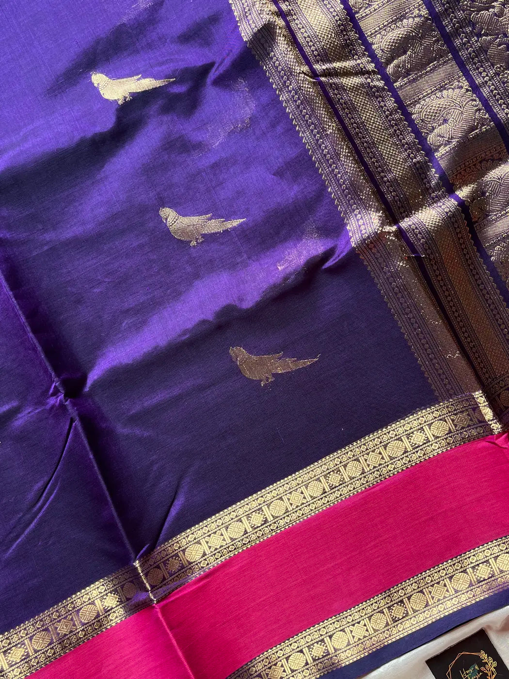 Pattu Nool Edit | Kanchi Silkcotton saree - Blue