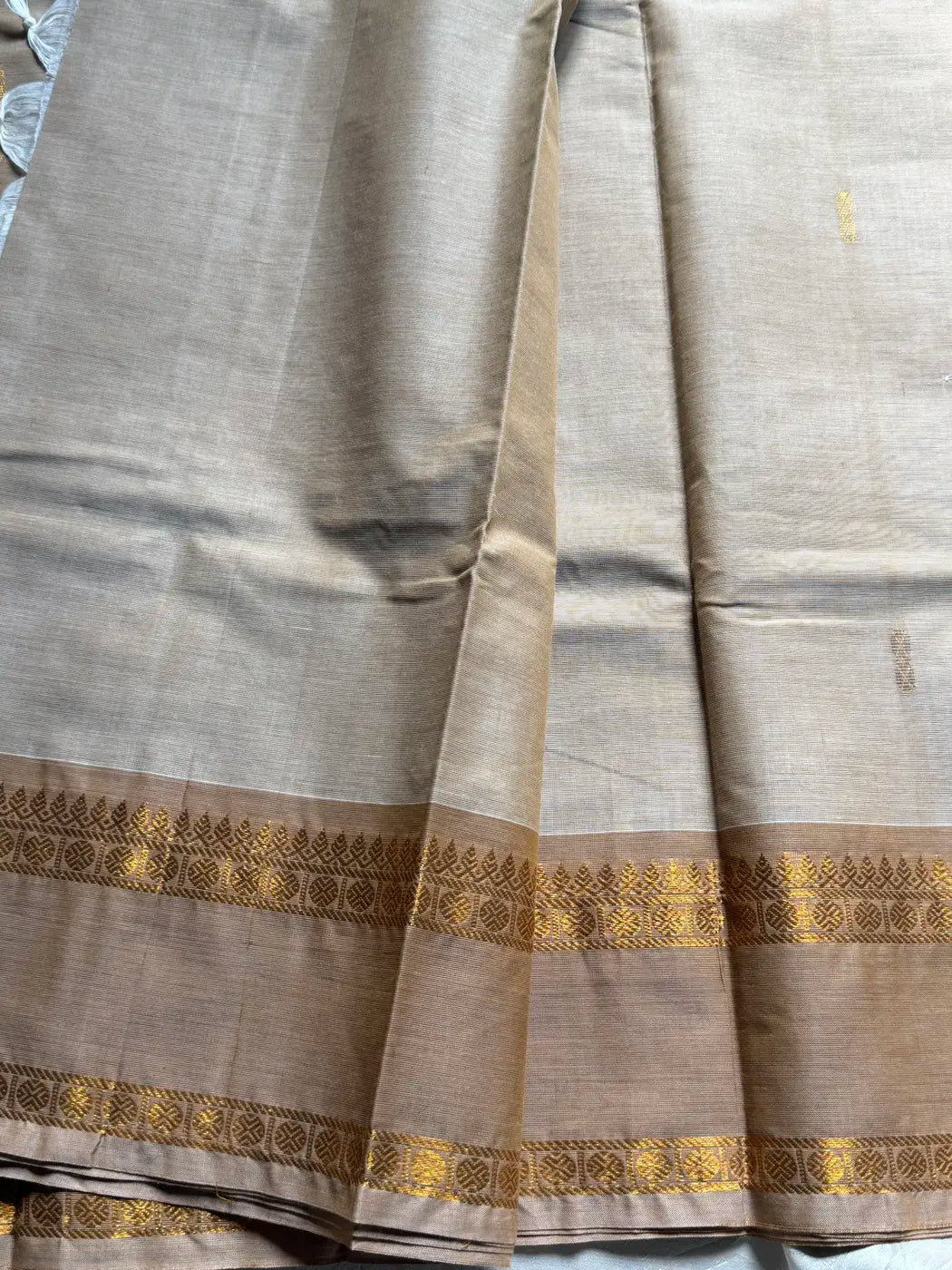 Royal Drapes | Beige Kanchi Cotton Saree