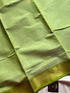 Minimal Border Edit - Green Chettinadu Cotton Saree