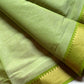 Minimal Border Edit - Green Chettinadu Cotton Saree
