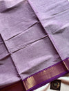Minimal Border Edit - Lilac Chettinadu Cotton Saree