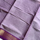 Minimal Border Edit - Lilac Chettinadu Cotton Saree