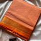 Minimal Border Edit - Orange Chettinadu Cotton Saree