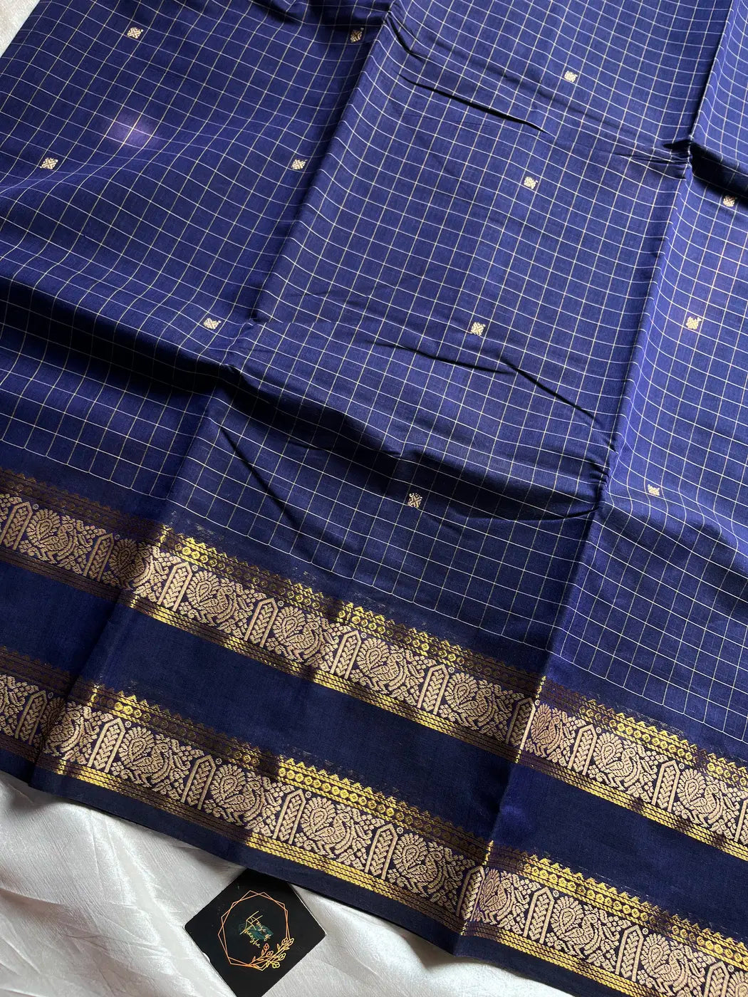 Kattam Edit – Royal Blue Checked Chettinadu Cotton