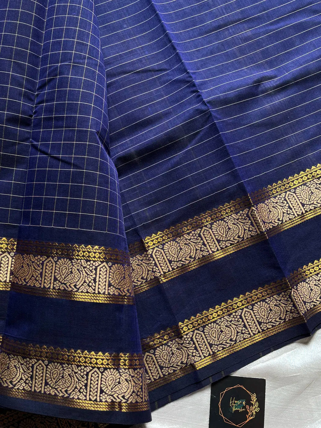 Kattam Edit – Royal Blue Checked Chettinadu Cotton
