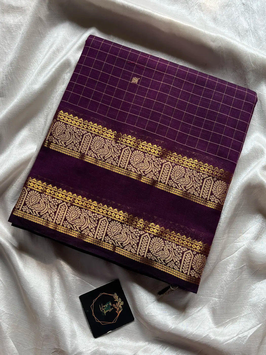 Kattam Edit – Royal Purple Checked Chettinadu Cotton