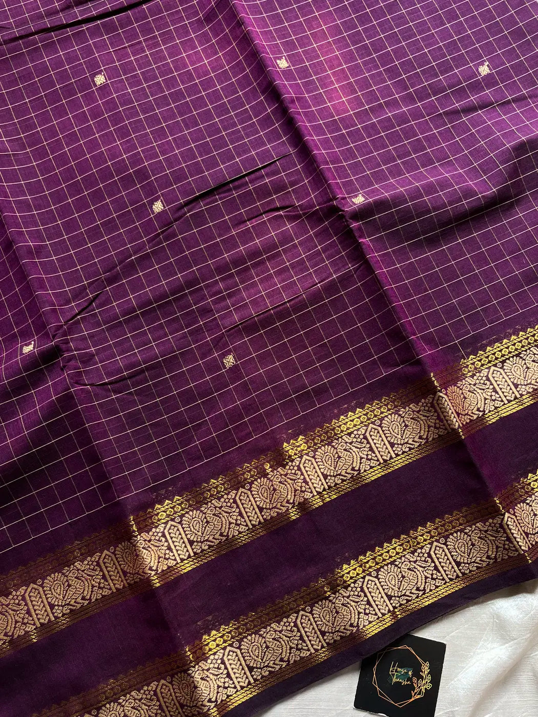 Kattam Edit – Royal Purple Checked Chettinadu Cotton