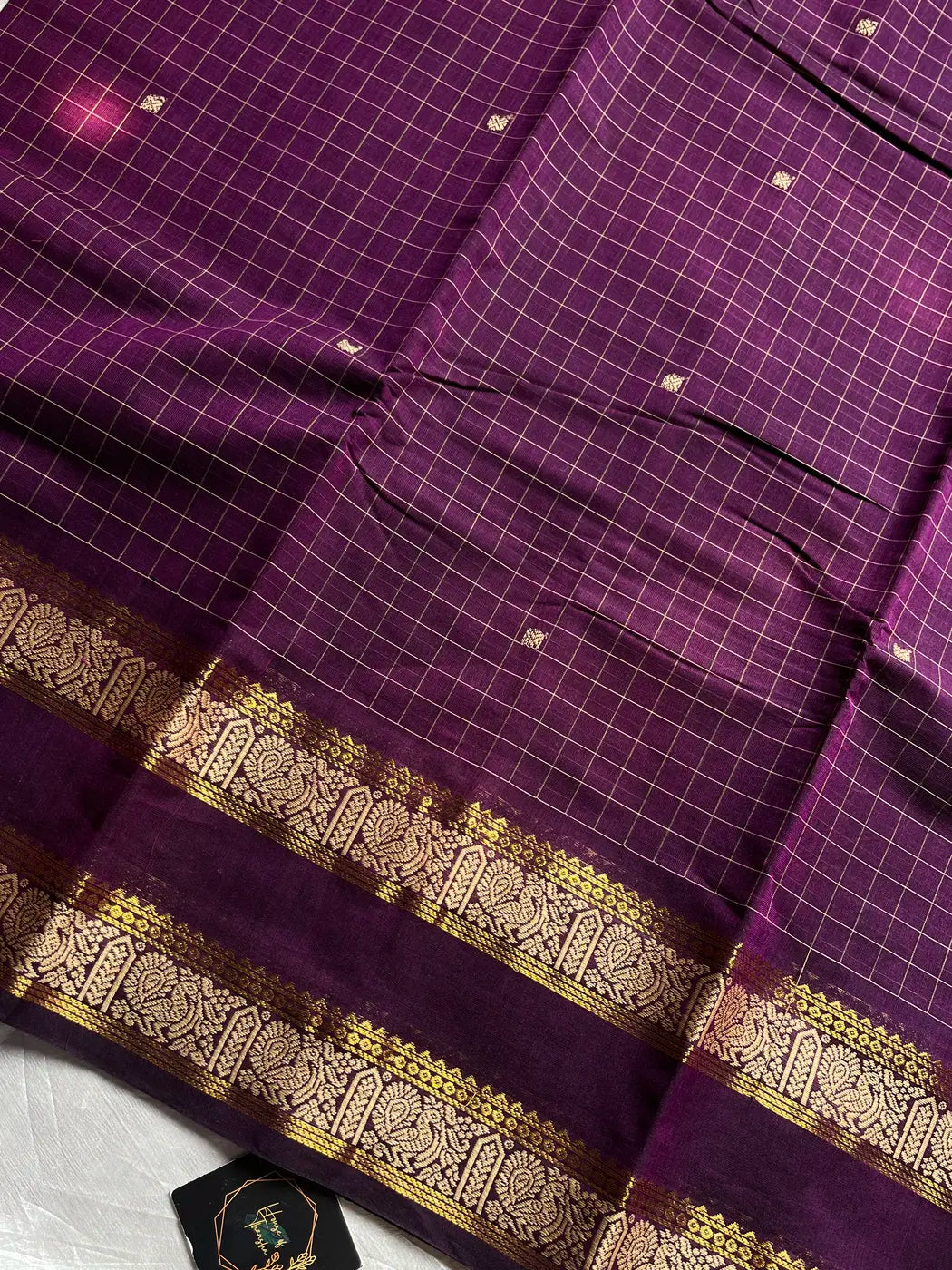 Kattam Edit – Royal Purple Checked Chettinadu Cotton