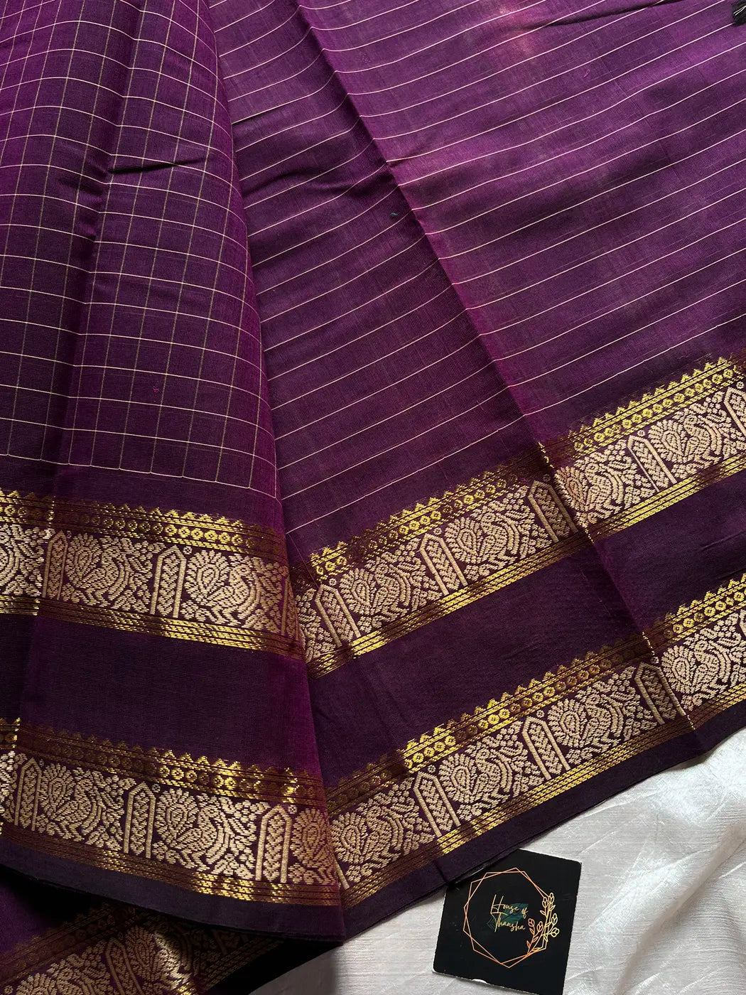 Kattam Edit – Royal Purple Checked Chettinadu Cotton