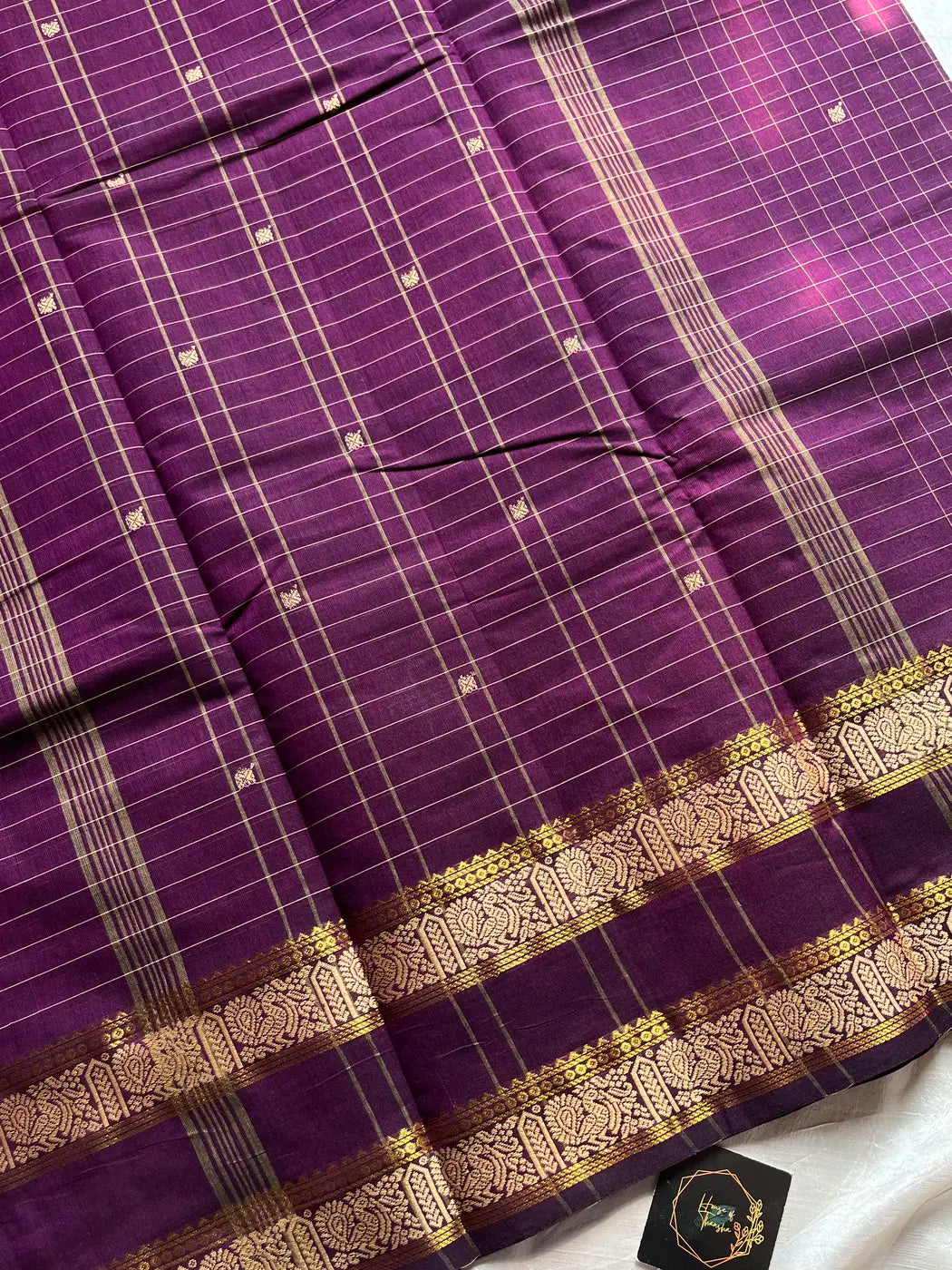 Kattam Edit – Royal Purple Checked Chettinadu Cotton