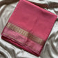 Semi Mysore Silk Saree – Coral Pink