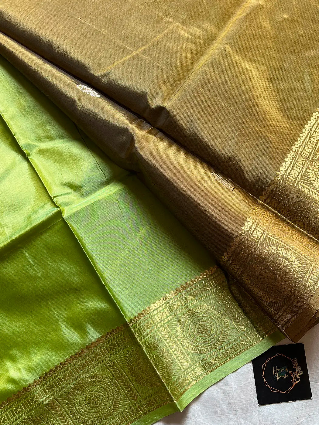 Vegan Silks | Chinnalampattu Saree – Vintage Gold