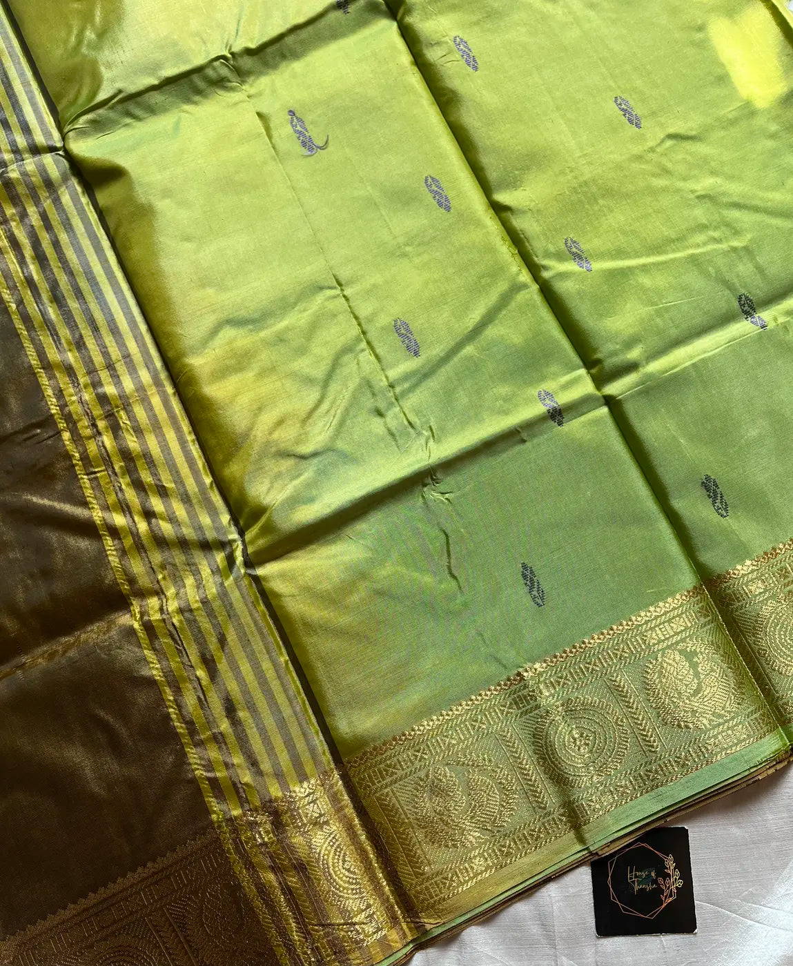 Vegan Silks | Chinnalampattu Saree – Vintage Gold