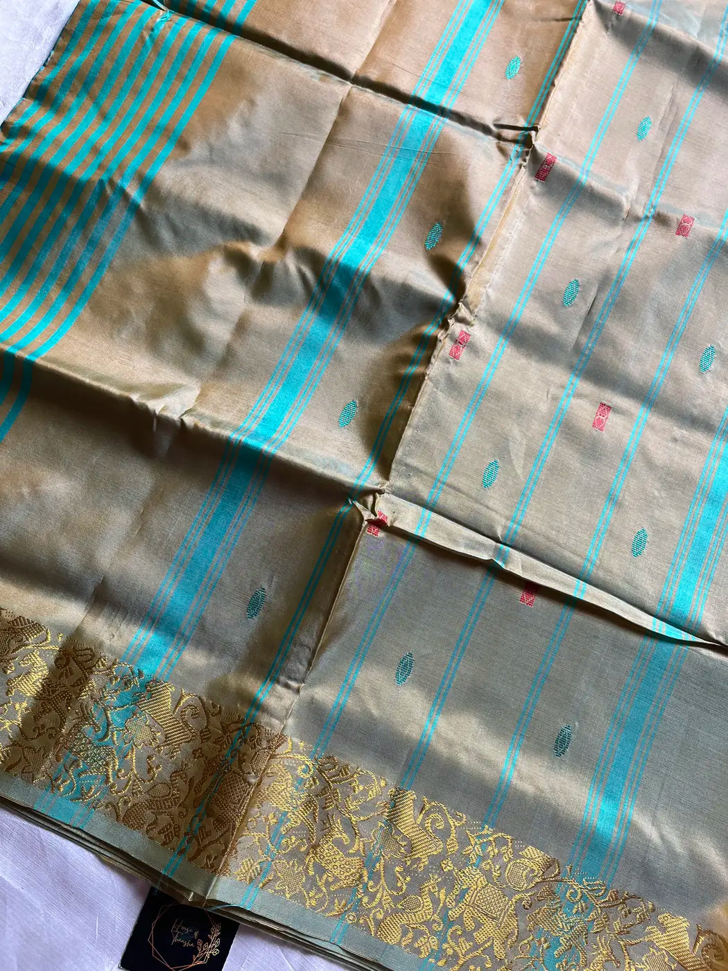 Vegan Silks | Chinnalampattu Saree – Pastel Mocha Brown