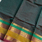 Kattam Edit – Bottle Green Checked Chettinadu Cotton Saree