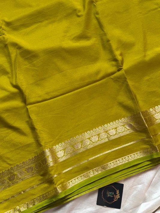 Semi Mysore Silk Saree – Green