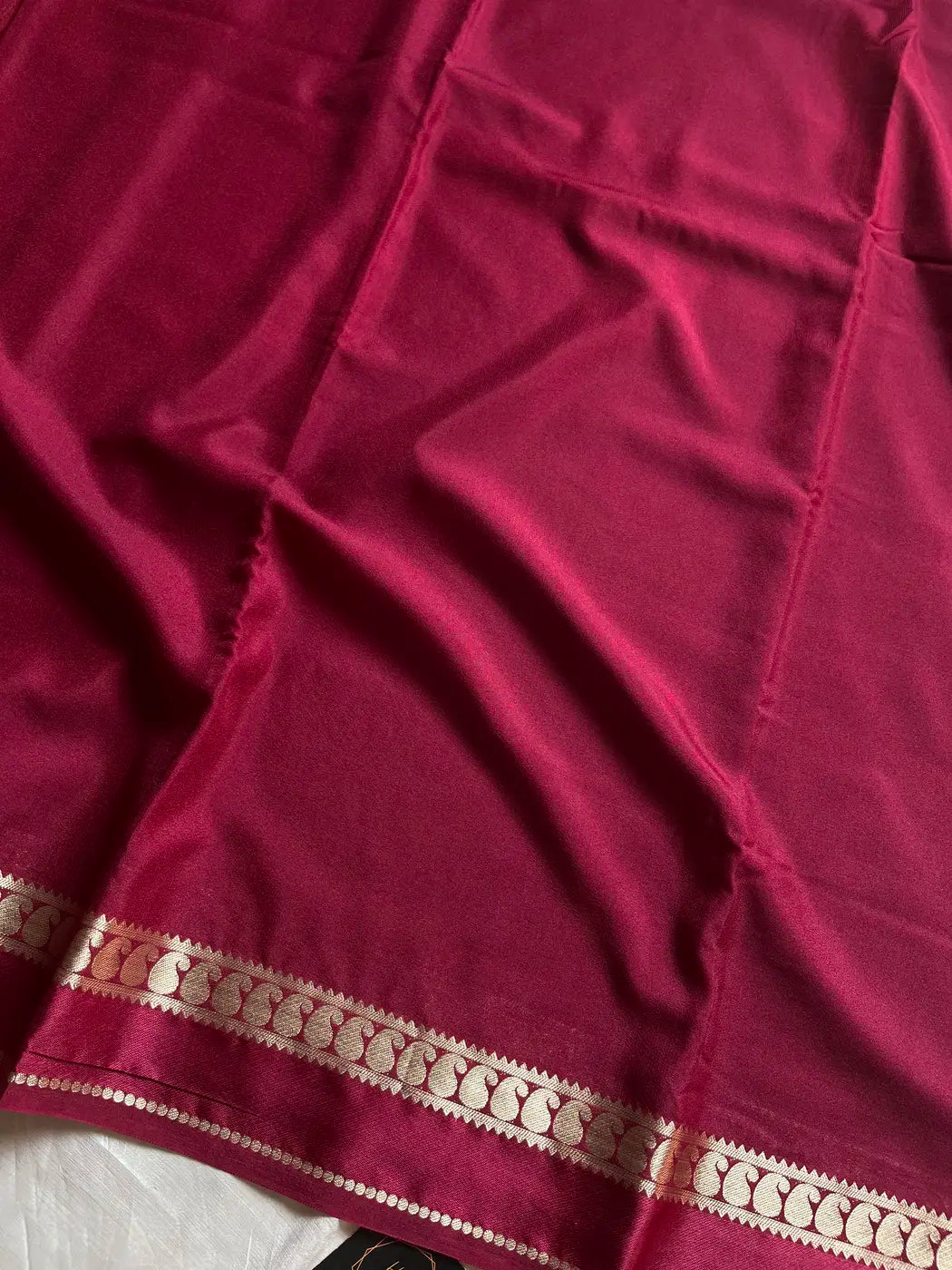 Semi Mysore Silk Saree – Wine