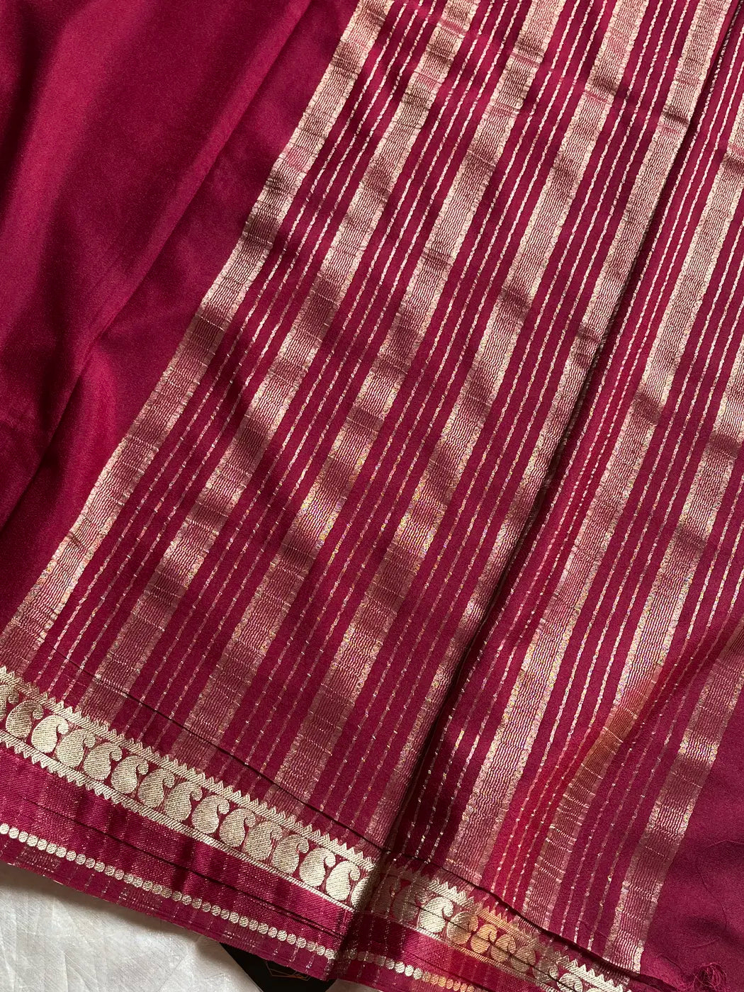 Semi Mysore Silk Saree – Wine