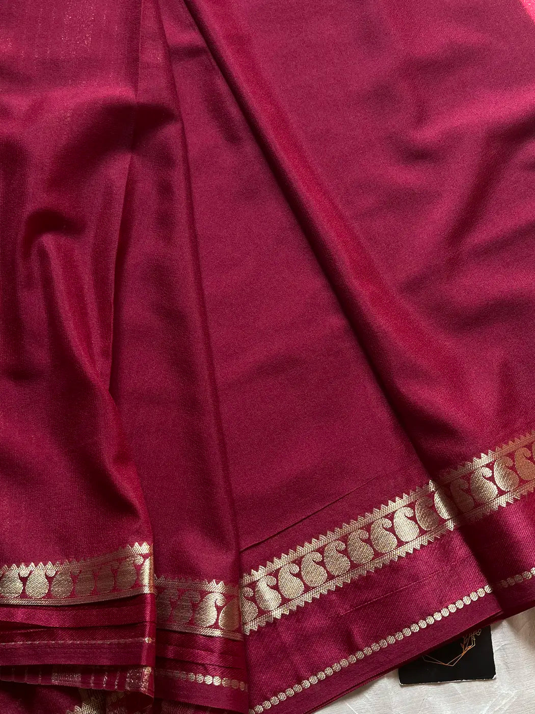 Semi Mysore Silk Saree – Wine