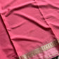 Semi Mysore Silk Saree – Coral Pink