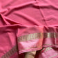 Semi Mysore Silk Saree – Coral Pink