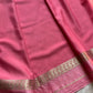 Semi Mysore Silk Saree – Coral Pink