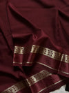 Semi Mysore Silk Saree – Coffee Brown