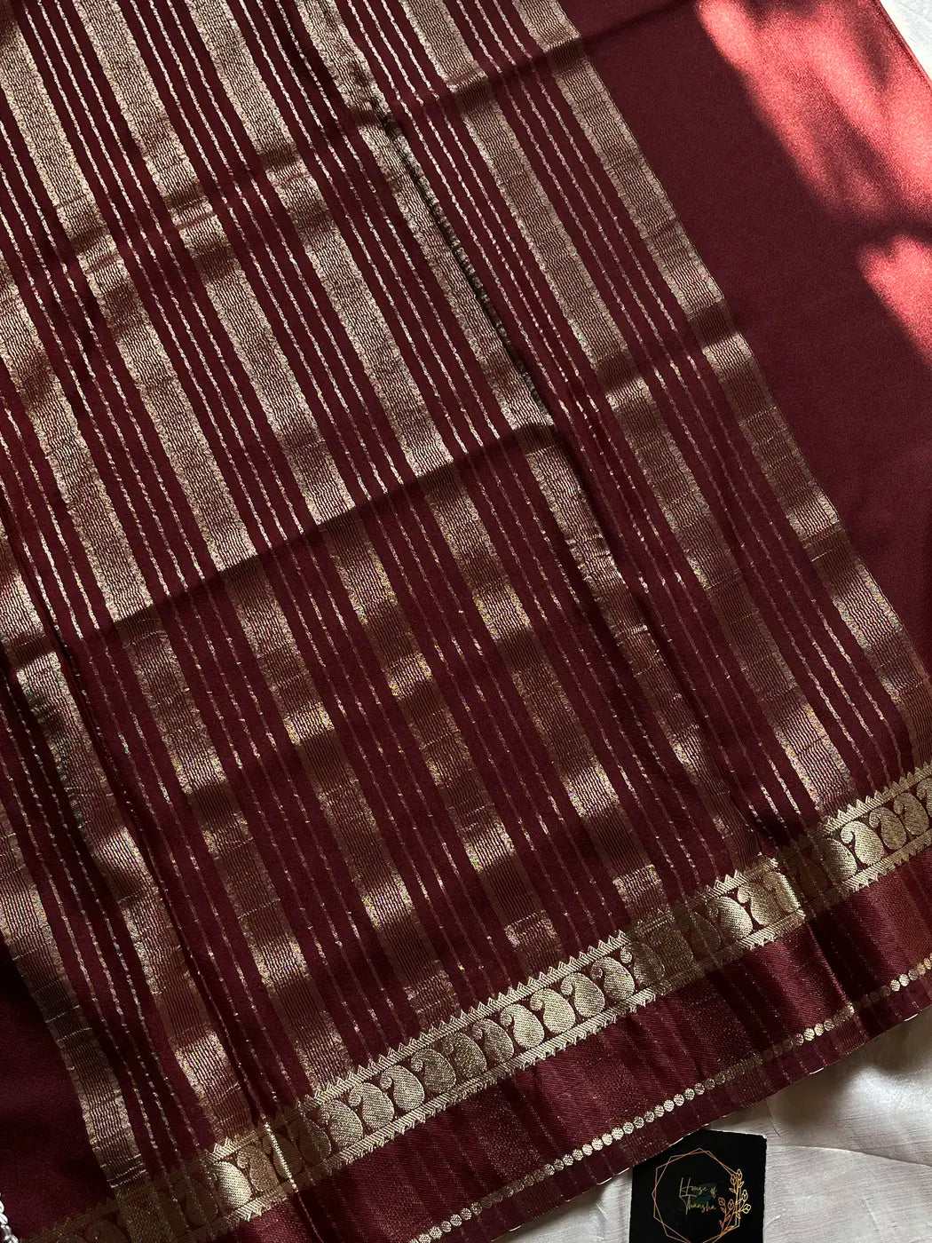 Semi Mysore Silk Saree – Coffee Brown