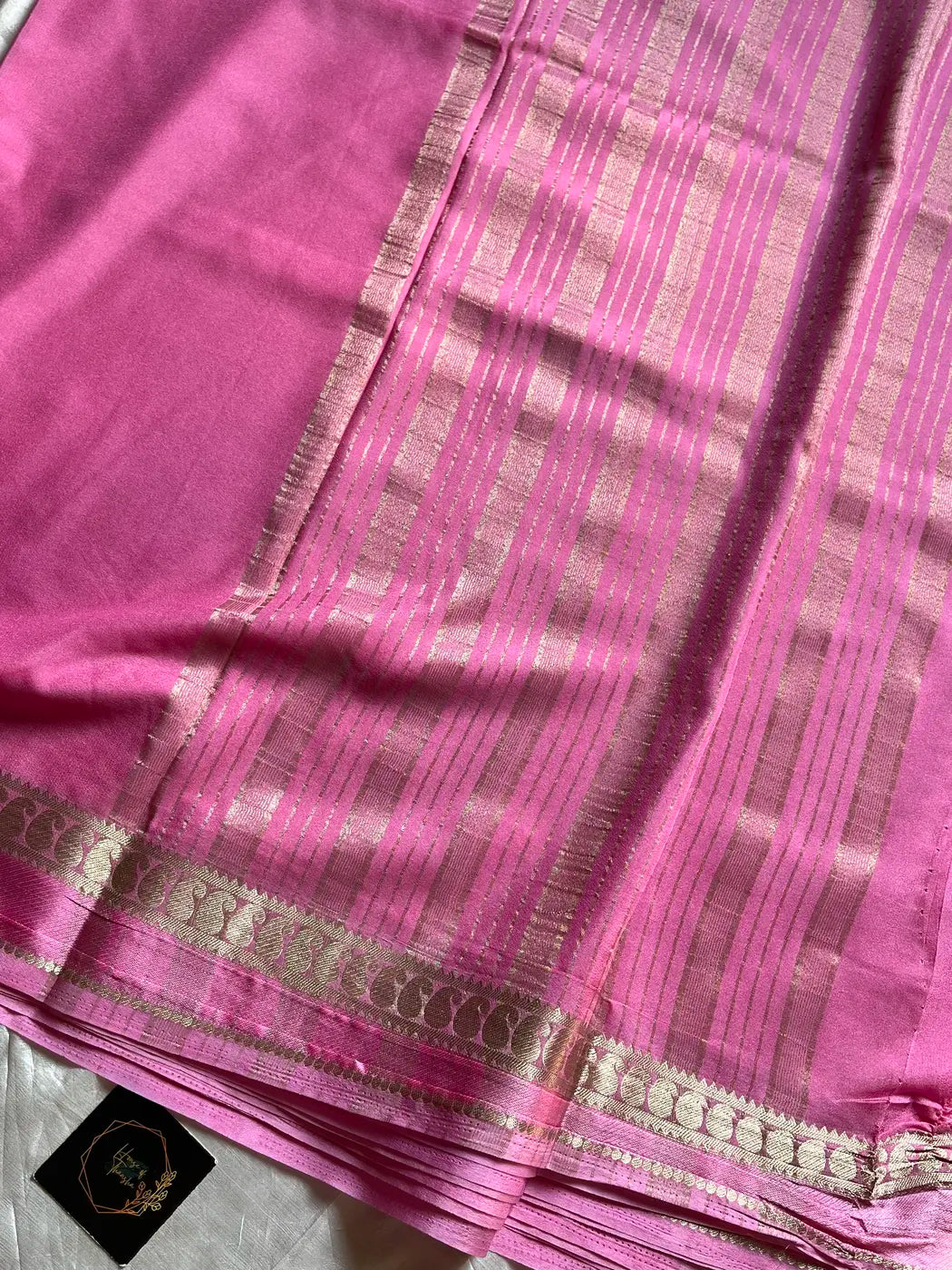 Semi Mysore Silk Saree – Rose