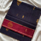 Vegan Silk Saree – Dark Blue Handloom Art Silk