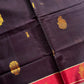 Vegan Silk Saree – Coffee Brown | Handloom Art Silk